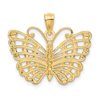 Load image into Gallery viewer, 14k and Rhodium Diamond-cut Butterfly Pendant
