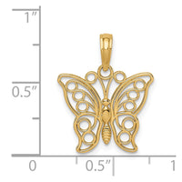 Load image into Gallery viewer, 14K Cut-out Butterfly Large Pendant
