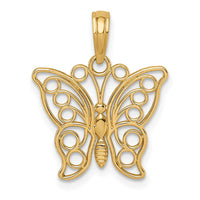 Load image into Gallery viewer, 14K Cut-out Butterfly Large Pendant
