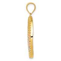 Load image into Gallery viewer, 14K Two-tone w/White Rhodium Dragonfly Pendant
