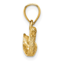 Load image into Gallery viewer, 14K Diamond-cut Duck Pendant
