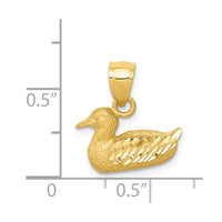 Load image into Gallery viewer, 14K Diamond-cut Duck Pendant
