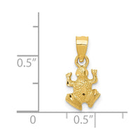 Load image into Gallery viewer, 14K Diamond-cut Frog Pendant
