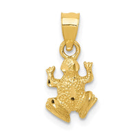 Load image into Gallery viewer, 14K Diamond-cut Frog Pendant
