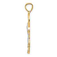 Load image into Gallery viewer, 14k and Rhodium D/C Frog in Heart Pendant
