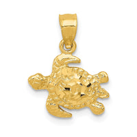 Load image into Gallery viewer, 14K Turtle Pendant
