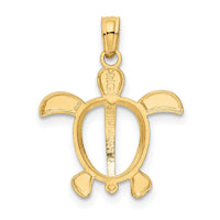 Load image into Gallery viewer, 14K and Rhodium Sea Turtle Pendant
