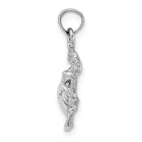 Load image into Gallery viewer, 14K White Gold Textured Sea Turtle Charm
