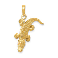 Load image into Gallery viewer, 14k Moveable Alligator Pendant
