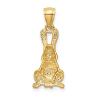 Load image into Gallery viewer, 14K Diamond-cut Rabbit Pendant
