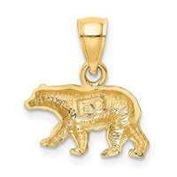Load image into Gallery viewer, 14K Diamond-cut Bear Pendant
