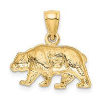 Load image into Gallery viewer, 14K Diamond-cut Bear Pendant
