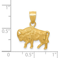 Load image into Gallery viewer, 14K Diamond-cut Buffalo Pendant
