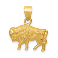 Load image into Gallery viewer, 14K Diamond-cut Buffalo Pendant
