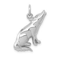 Load image into Gallery viewer, 14k White Gold Wolf Charm
