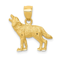 Load image into Gallery viewer, 14K Diamond-cut Wolf Pendant
