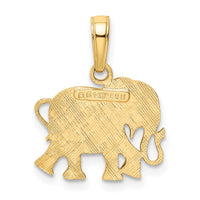 Load image into Gallery viewer, 14k Textured Elephant Pendant
