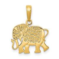 Load image into Gallery viewer, 14k Textured Elephant Pendant
