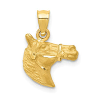 Load image into Gallery viewer, 14K Diamond-cut Horse Pendant

