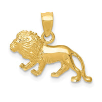 Load image into Gallery viewer, 14K Diamond-cut Lion Pendant
