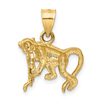Load image into Gallery viewer, 14K Diamond-cut Monkey Pendant
