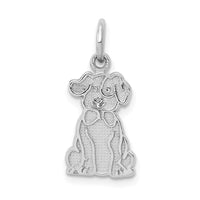 Load image into Gallery viewer, 14k White Gold Puppy Charm
