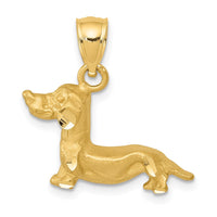 Load image into Gallery viewer, 14K Diamond-cut Dachshund Pendant
