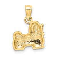 Load image into Gallery viewer, 14K Diamond-cut Shih Tzu Pendant
