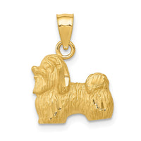 Load image into Gallery viewer, 14K Diamond-cut Shih Tzu Pendant
