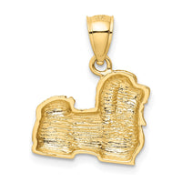 Load image into Gallery viewer, 14K Diamond-cut Shih Tzu Pendant
