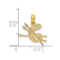 Load image into Gallery viewer, 14k Paint Pallet Charm
