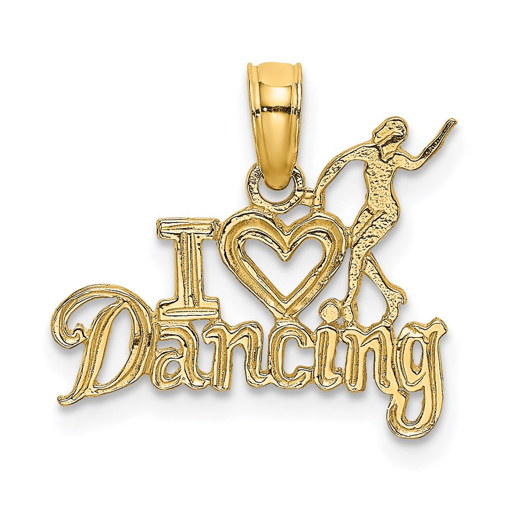 14K I HEART DANCING W/Dancer Charm