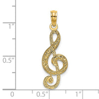 Load image into Gallery viewer, 14K Treble Clef Charm
