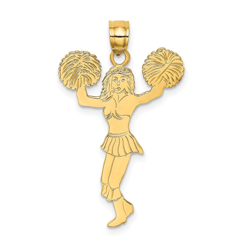 14k Cheerleader w/Pom-Poms Charm