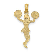 Load image into Gallery viewer, 14k Cheerleader with Pom-Poms Charm
