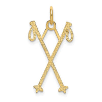 Load image into Gallery viewer, 14k Ski Poles Charm

