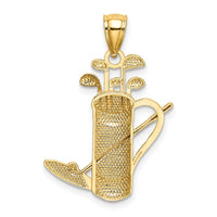 Load image into Gallery viewer, 14k and Rhodium Golf Bag Pendant
