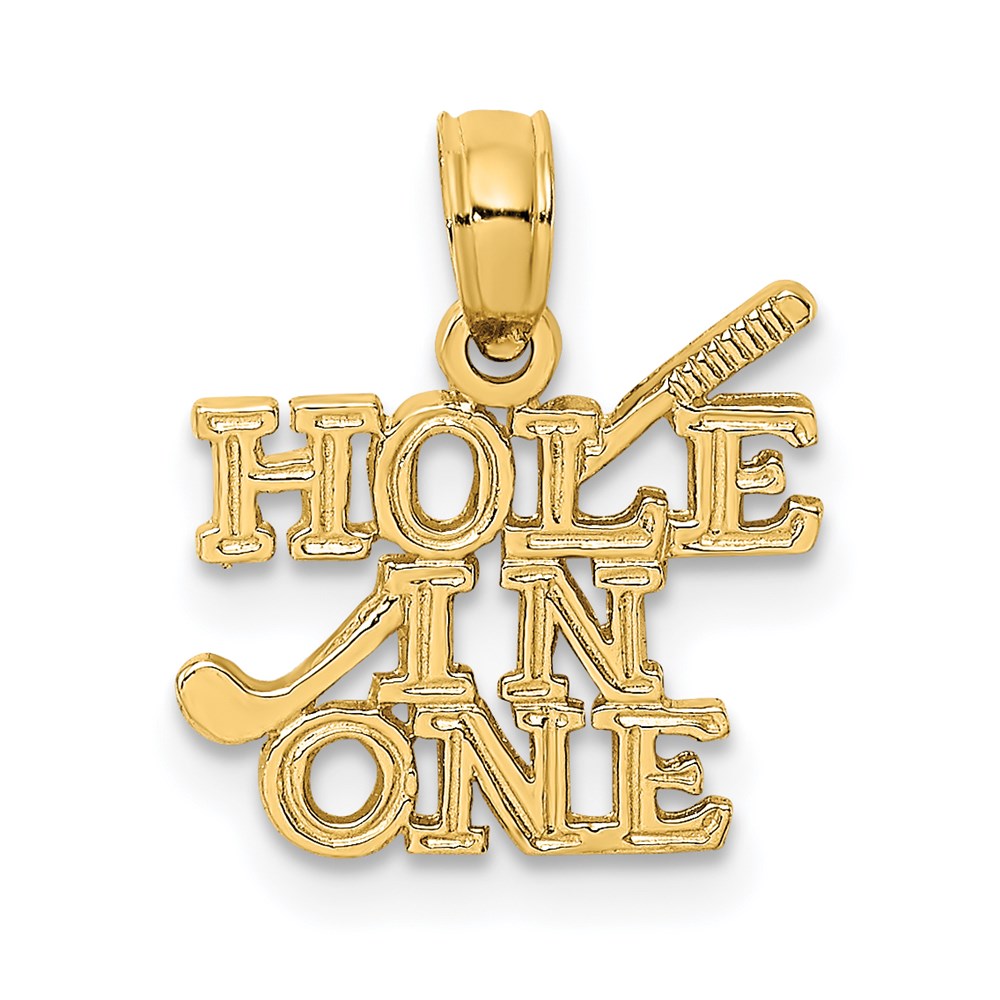 14K HOLE IN ONE w/Golf Club Charm