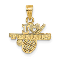 Load image into Gallery viewer, 14K I HEART TENNIS Charm
