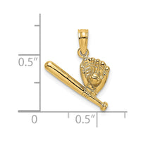 Load image into Gallery viewer, 14K Baseball, Bat and Glove Charm
