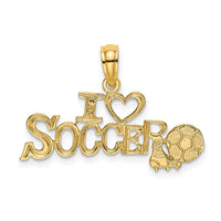 Load image into Gallery viewer, 14K I HEART SOCCER w/Ball Charm
