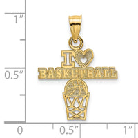 Load image into Gallery viewer, 14K I HEART BASKETBALL Charm
