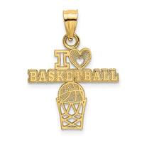 Load image into Gallery viewer, 14K I HEART BASKETBALL Charm
