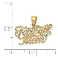 Load image into Gallery viewer, 14K FOOTBALL MOM Charm
