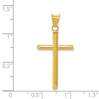 Load image into Gallery viewer, 14k 3-D Polished Hollow Cross Pendant
