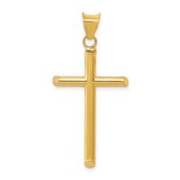 Load image into Gallery viewer, 14k 3-D Polished Hollow Cross Pendant
