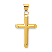 Load image into Gallery viewer, 14k 3-D Polished Hollow Cross Pendant
