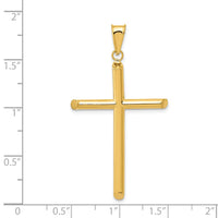 Load image into Gallery viewer, 14k 3-D Polished Hollow Cross Pendant
