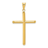 Load image into Gallery viewer, 14k 3-D Polished Hollow Cross Pendant
