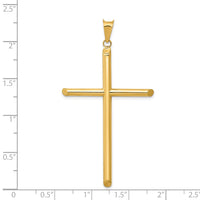 Load image into Gallery viewer, 14k 3-D Polished Hollow Cross Pendant
